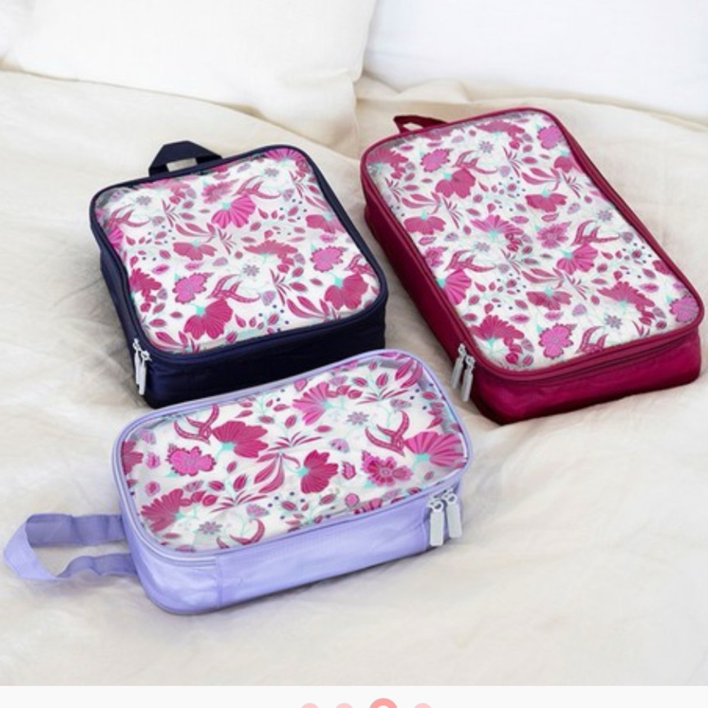 New Miamica Floral Travel Organizer 3pc packing cubes Set